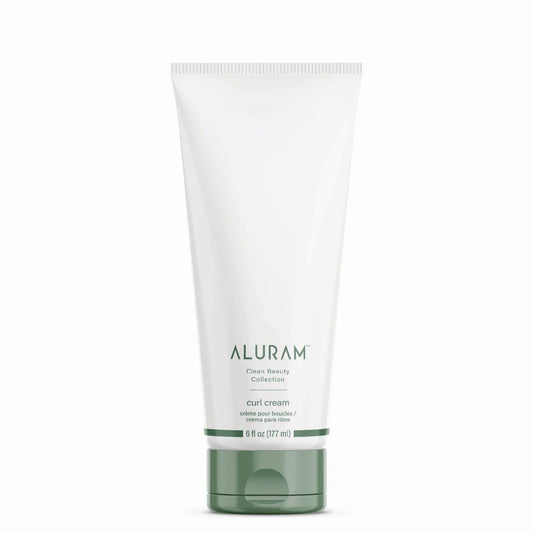 Aluram curl cream tube on a white background