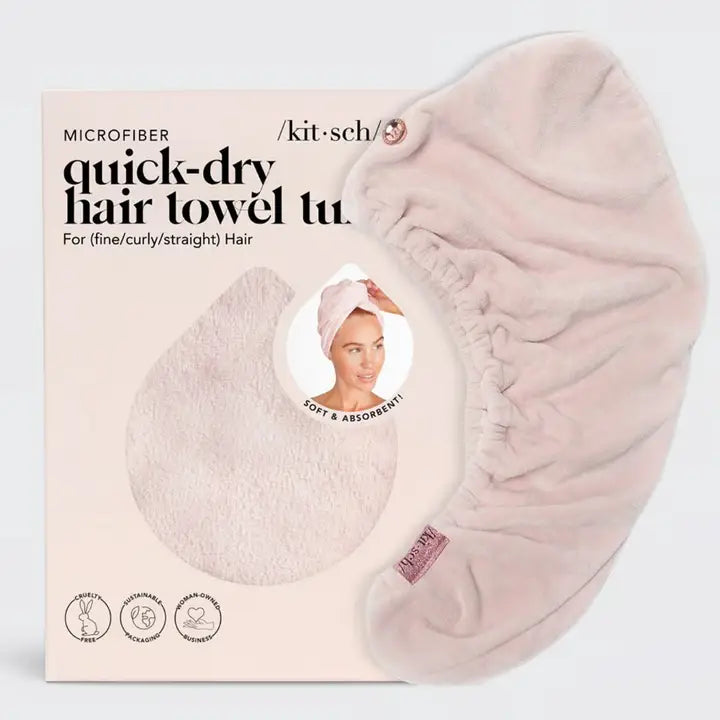 Quick Dry Hair Towel - Blush